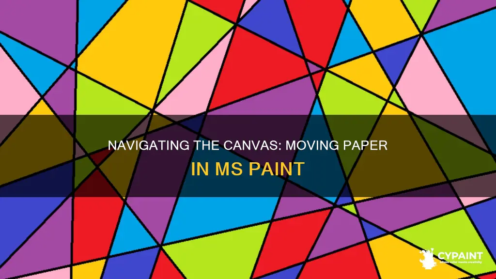 how do i move the paper on ms paint