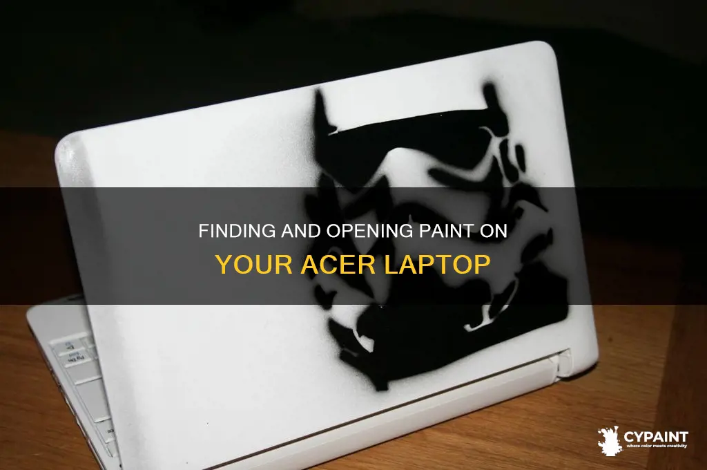 how do i open paint on acer laptop