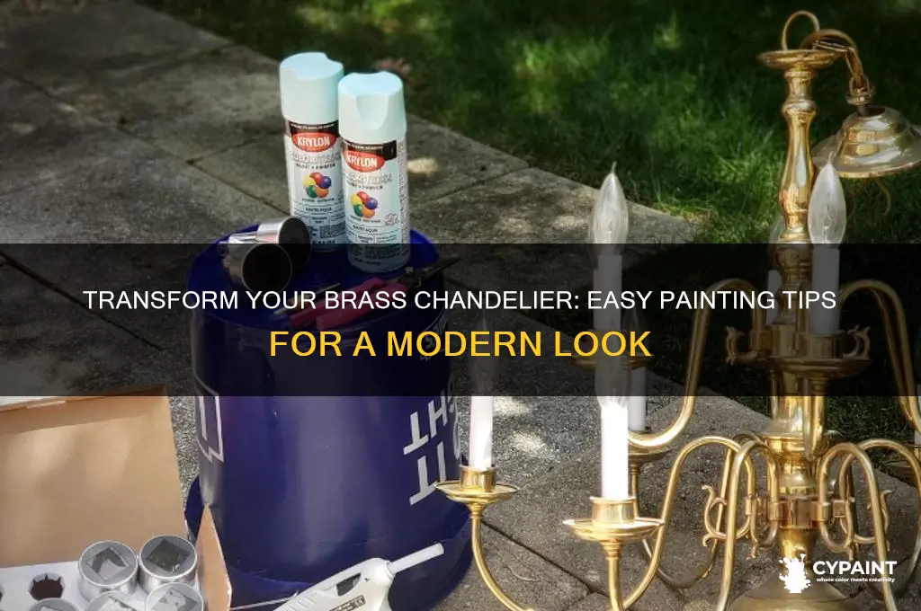 how do i paint a brass chandelier