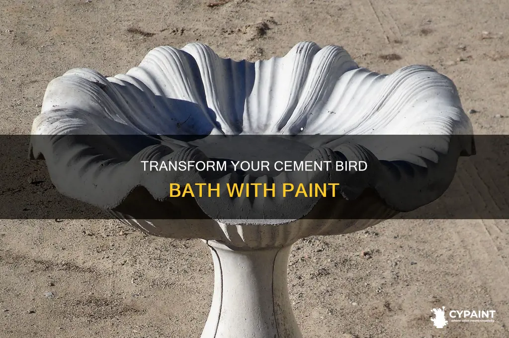 how do i paint a cement bird bath