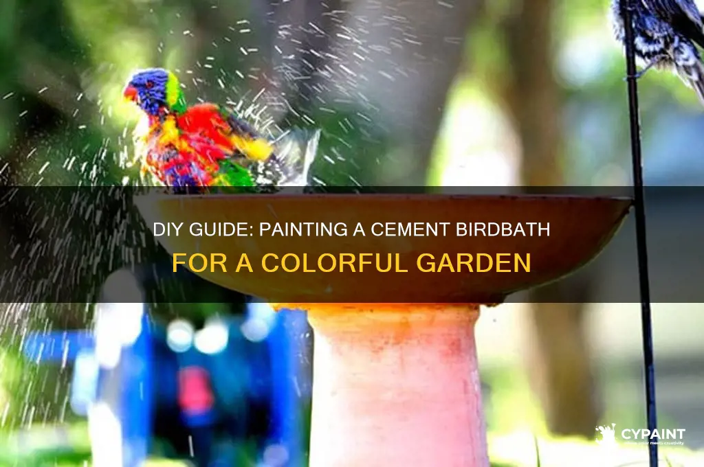 how do i paint a cement birdbath