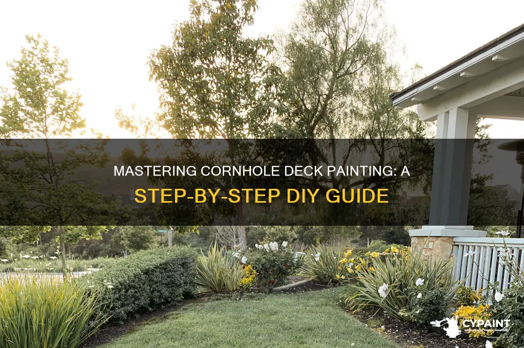 how do i paint a cornhole deck