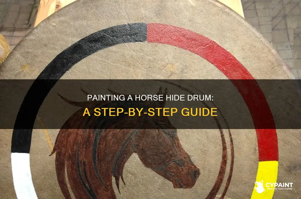 how do i paint a horse hide drum