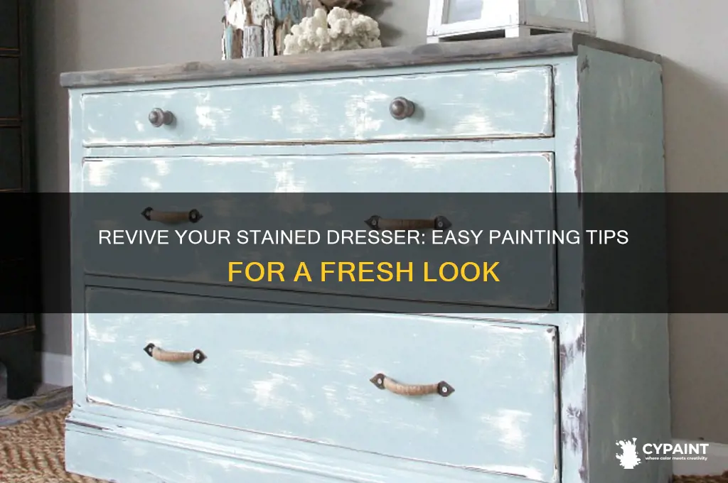 how do i paint a stained dresser
