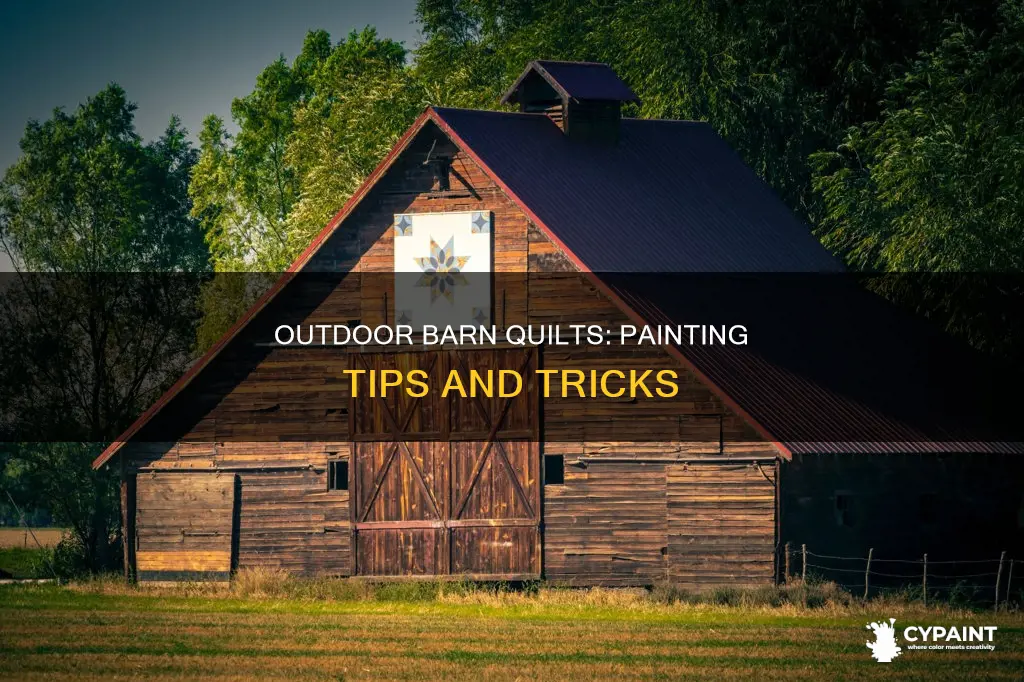 how do i paint barn quilts to g outside