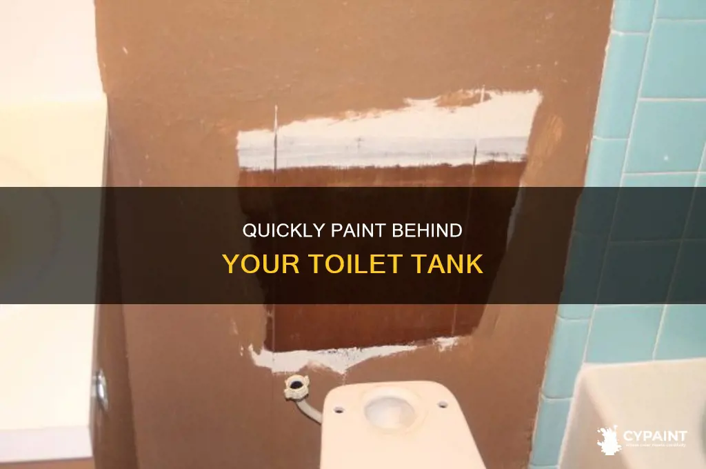 how do i paint behind a toilet tank