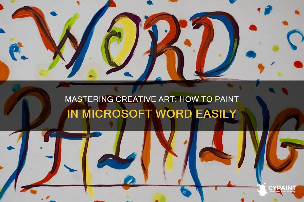 how do i paint in microsoft word