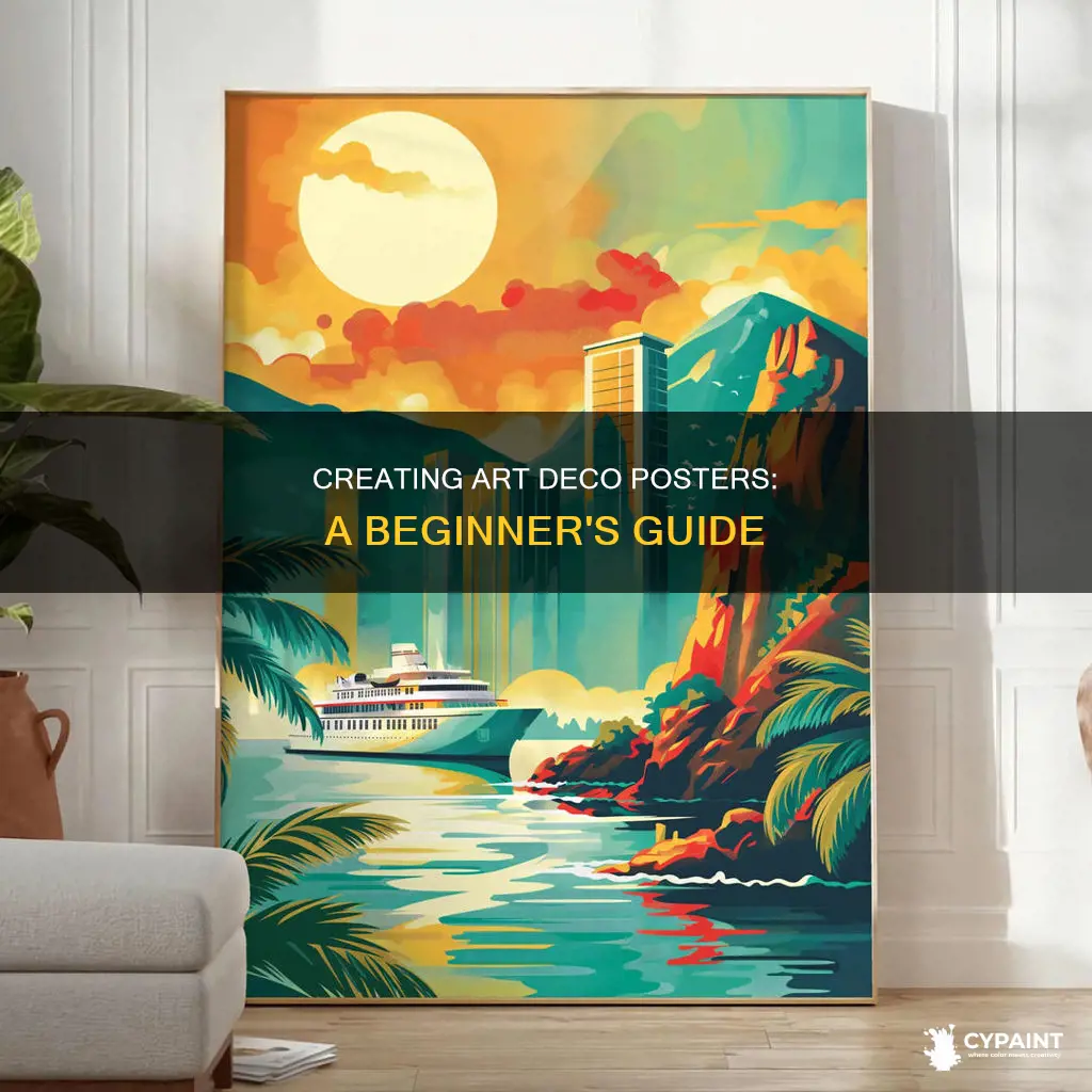 how do i paint my own art deco poster