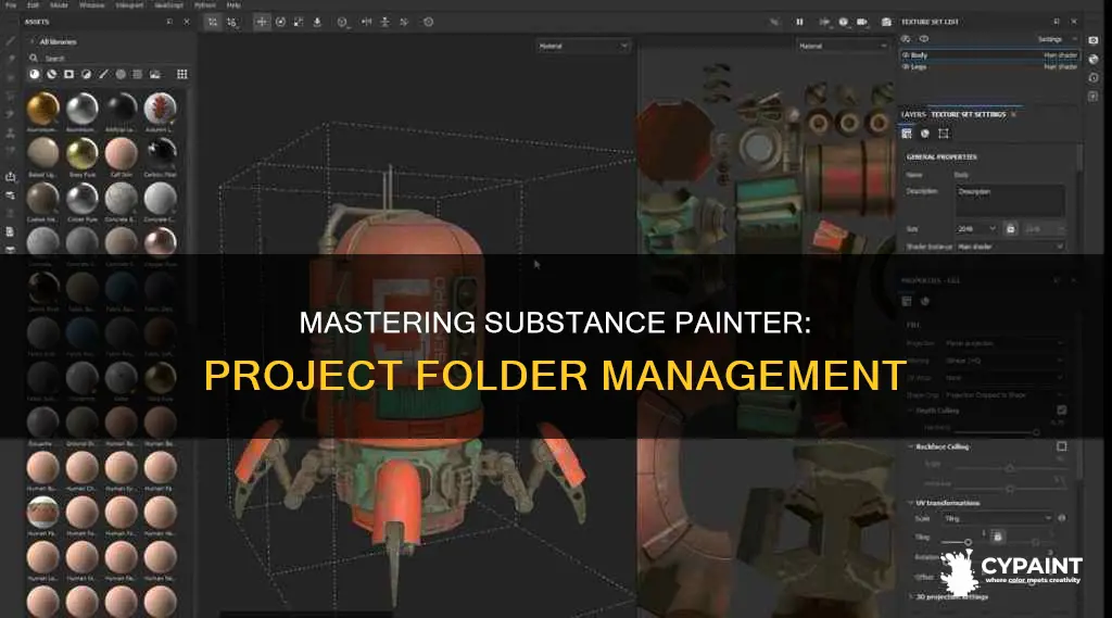 how do i pake project folders in substance painter