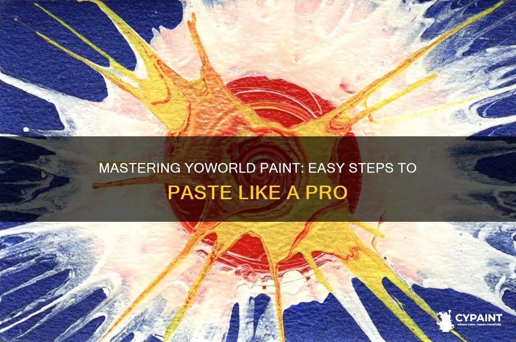 how do i paste in yoworld paint