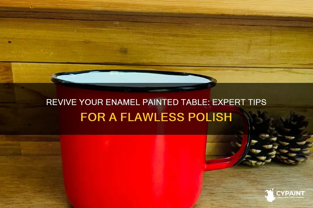 how do i polish enamel painted table