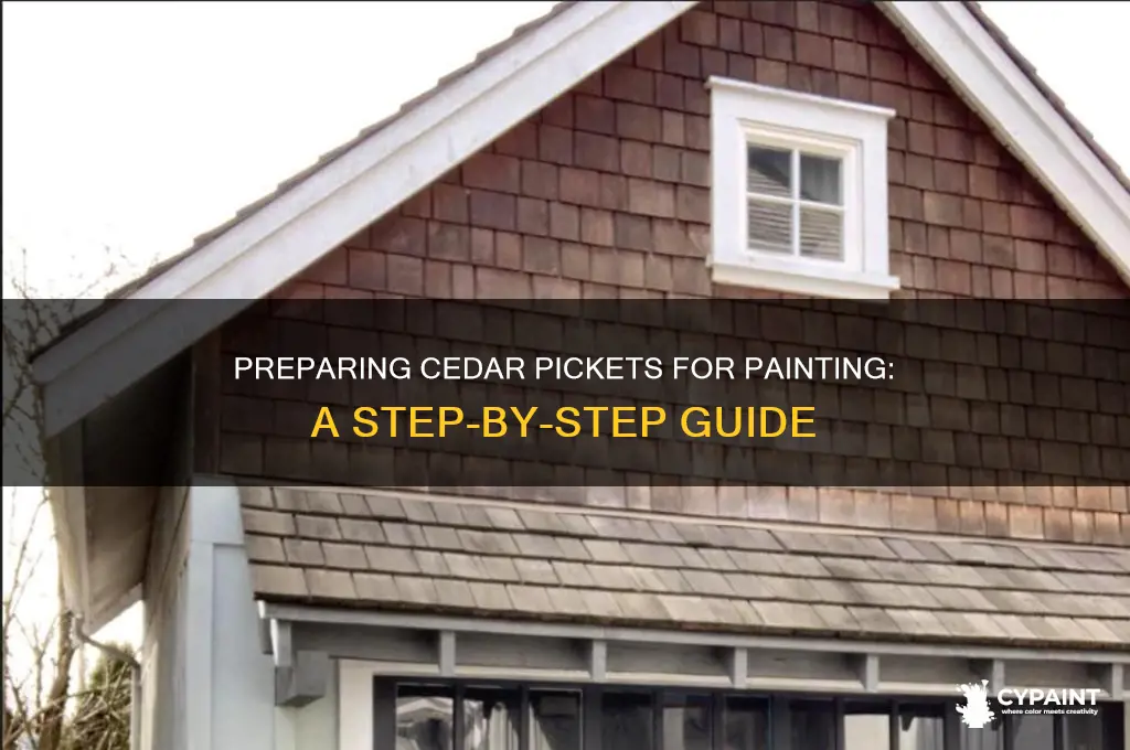 how do i prepare cedar pickets for painting