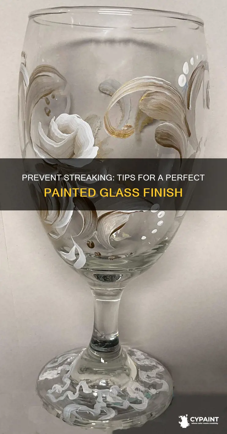 how do i prevent streaking on my painted glass