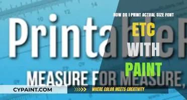 Mastering Paint: Print Actual Size Fonts and More with Ease