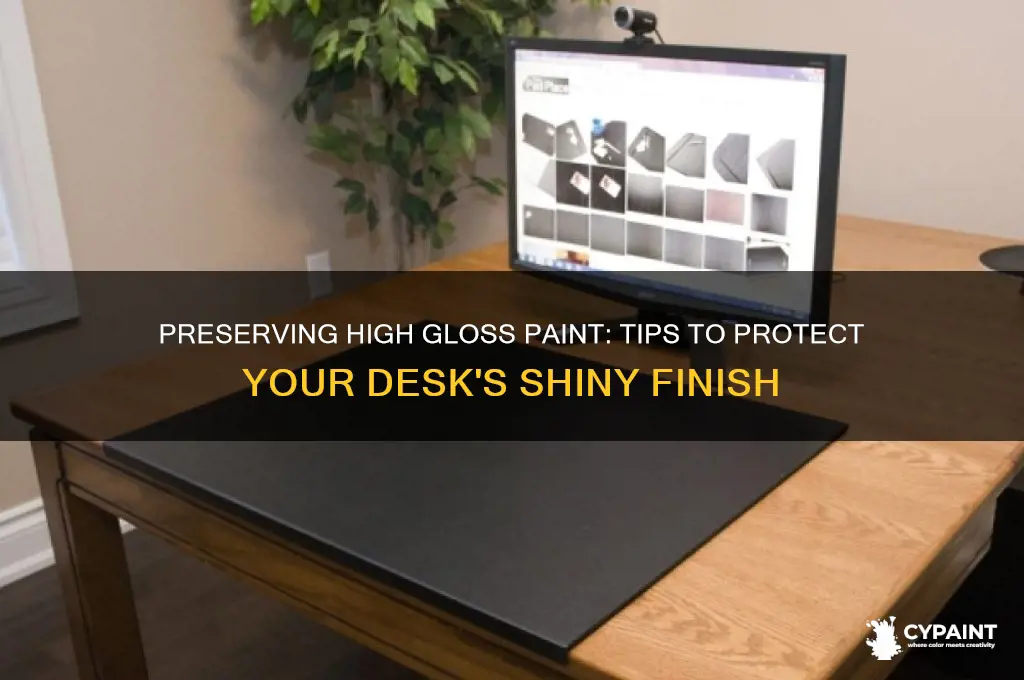 how do i protect high gloss paint on a desk