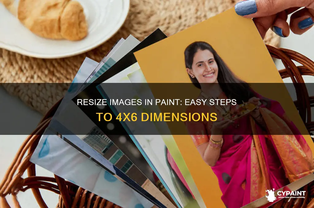 how do i resize an image in paint to 4x6
