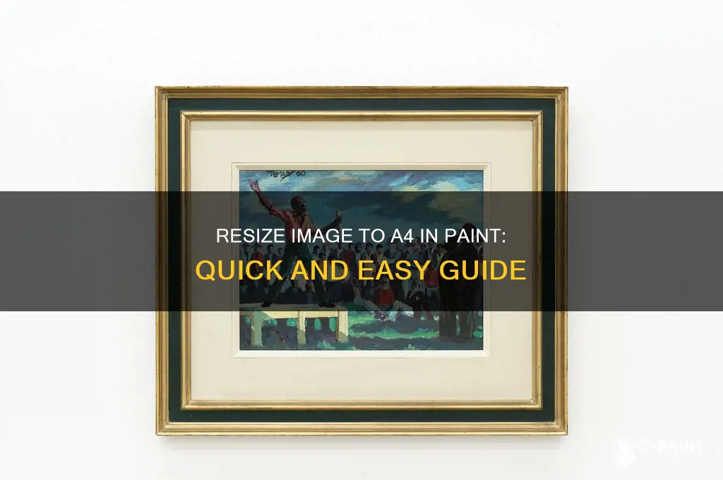 how do i resize an image to a4 in paint