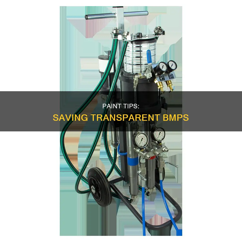 how do i save a transparent bmp in paint