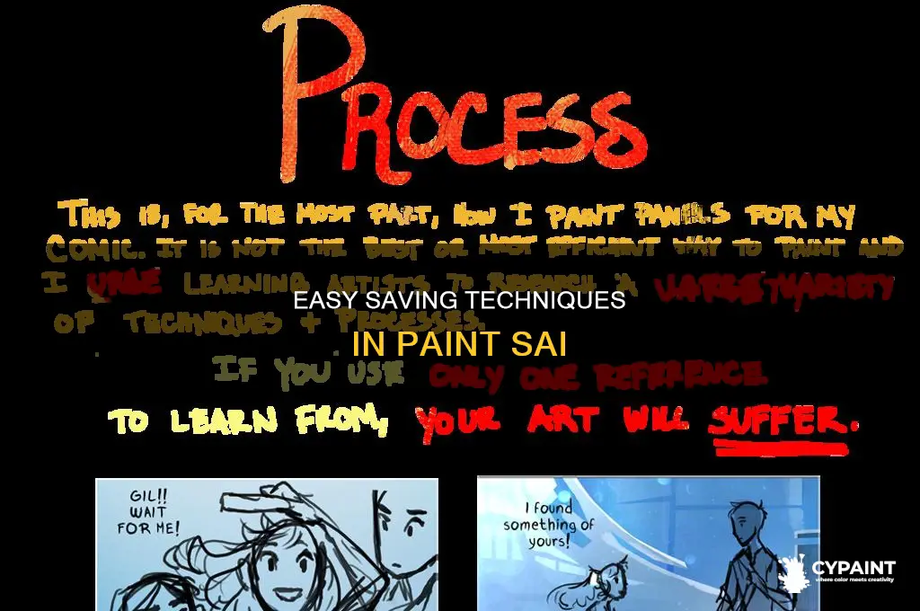 how do i save something in paint sai