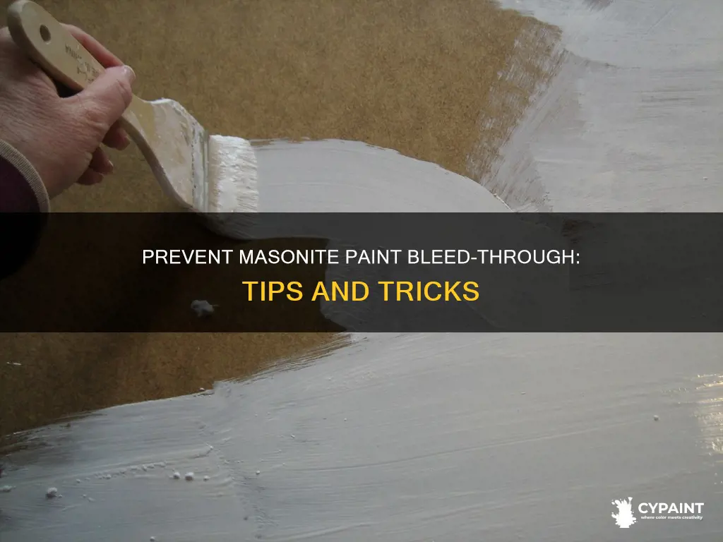 how do i stop masonite from bleeding through paint