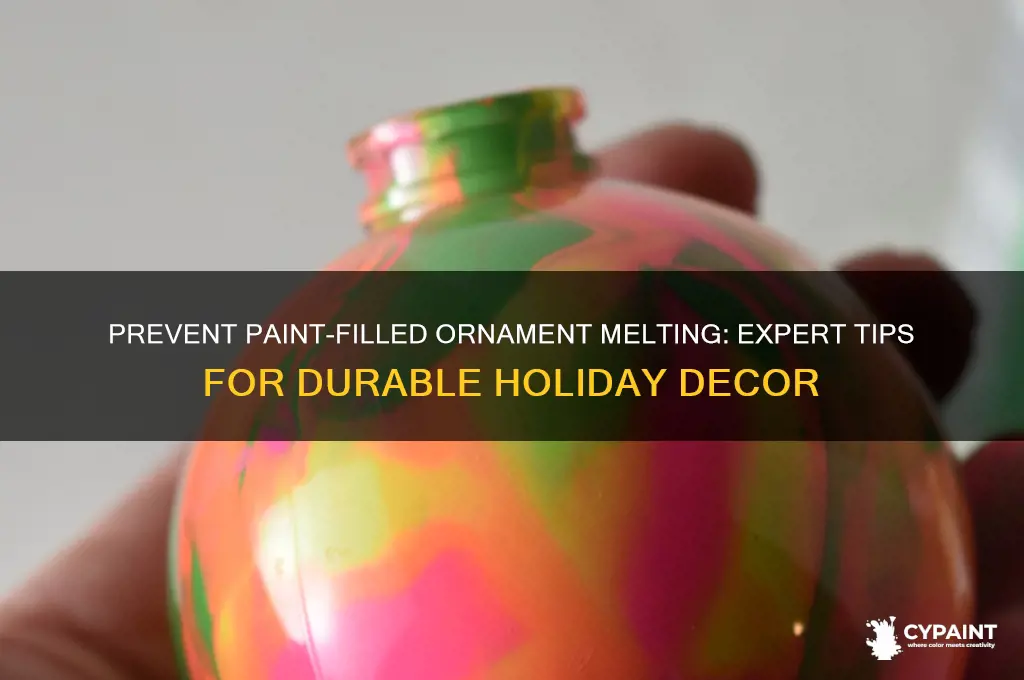 how do i stop my paint filled ornaments from melting