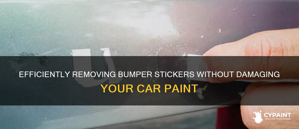 how do i take a bumper sticker off paint