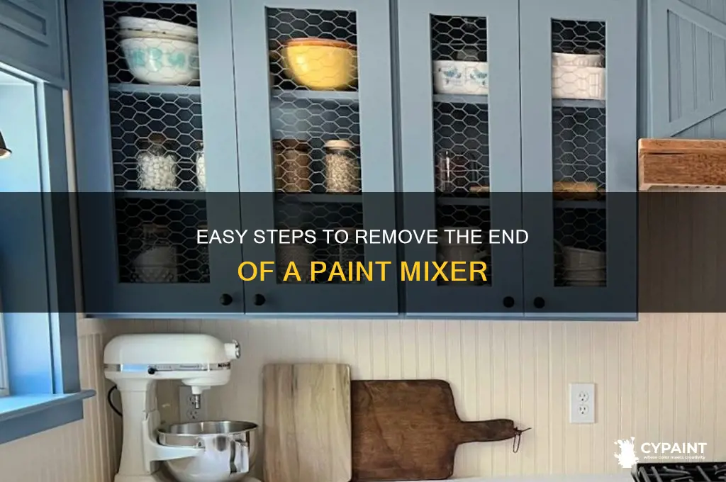 how do i take the end off a paint mixer