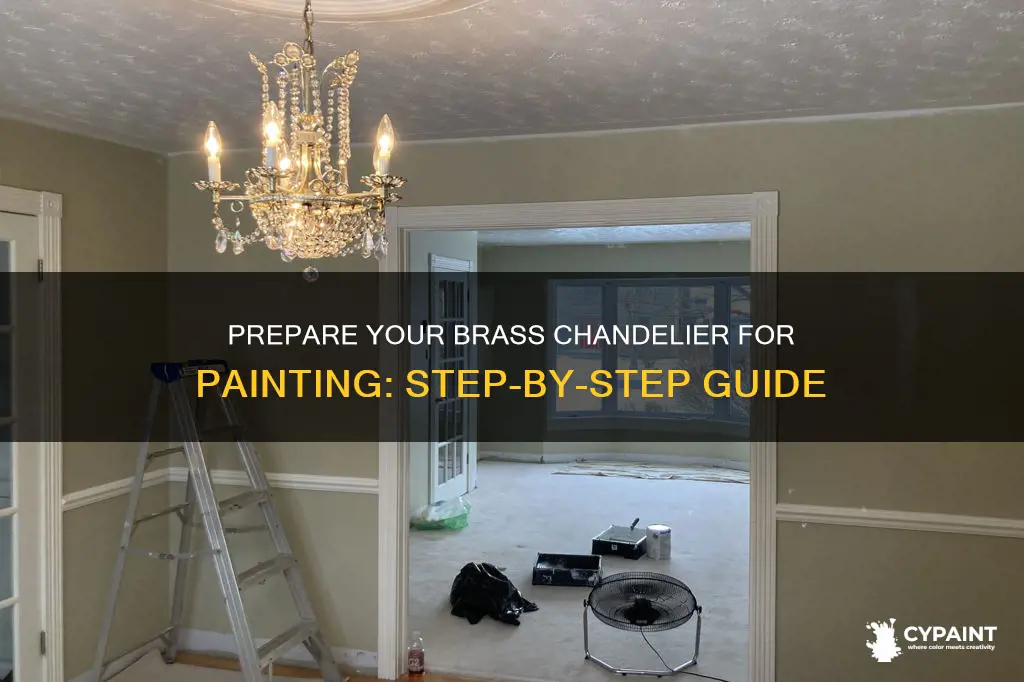how do i treat a brass chandelier before painting