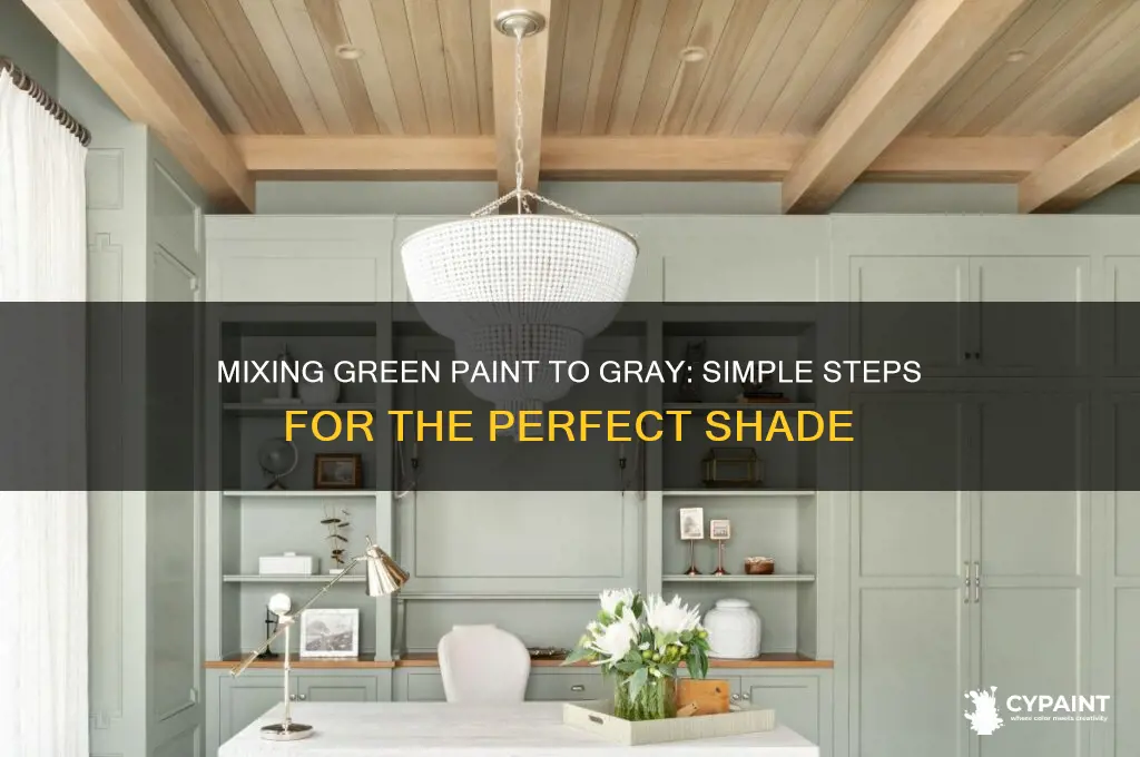 how do i turn green paint gray