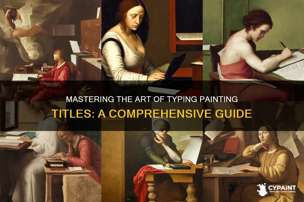 how do i type titles of paintings