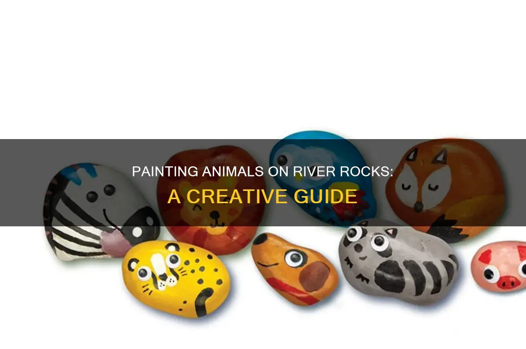 how do ou paint animals on river rocks
