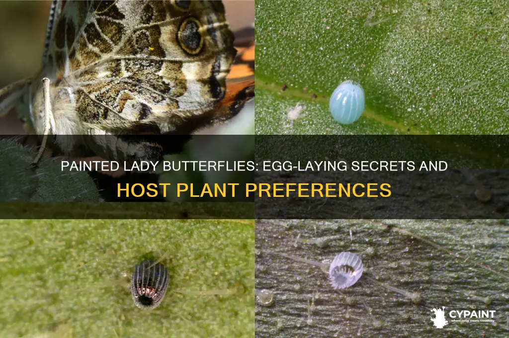 how do painted lady butterflies lay eggs
