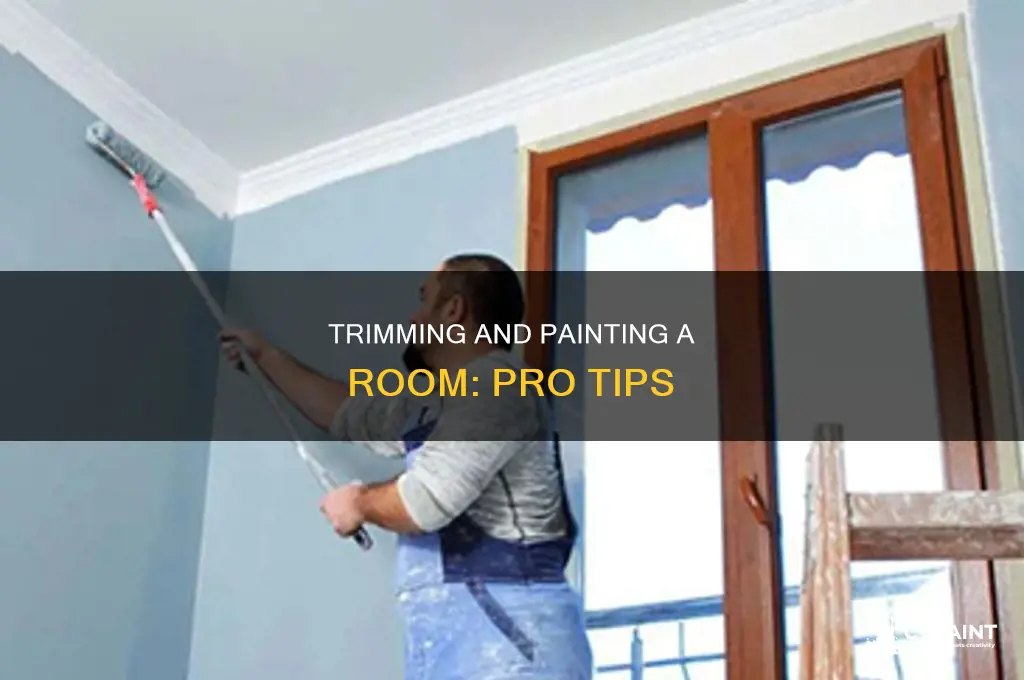 how do painters trim and paint a room