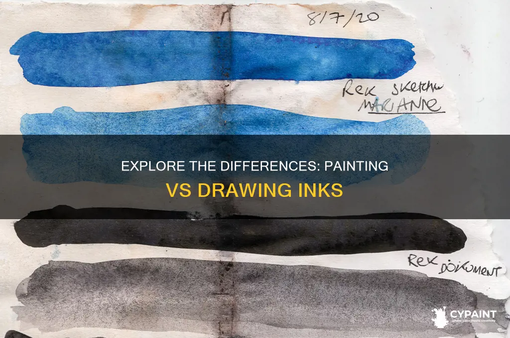 how do painting inks differ from drawing inks
