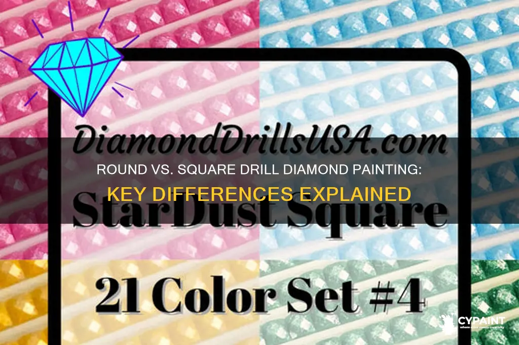 how do round drill differ from square drill diamond painting