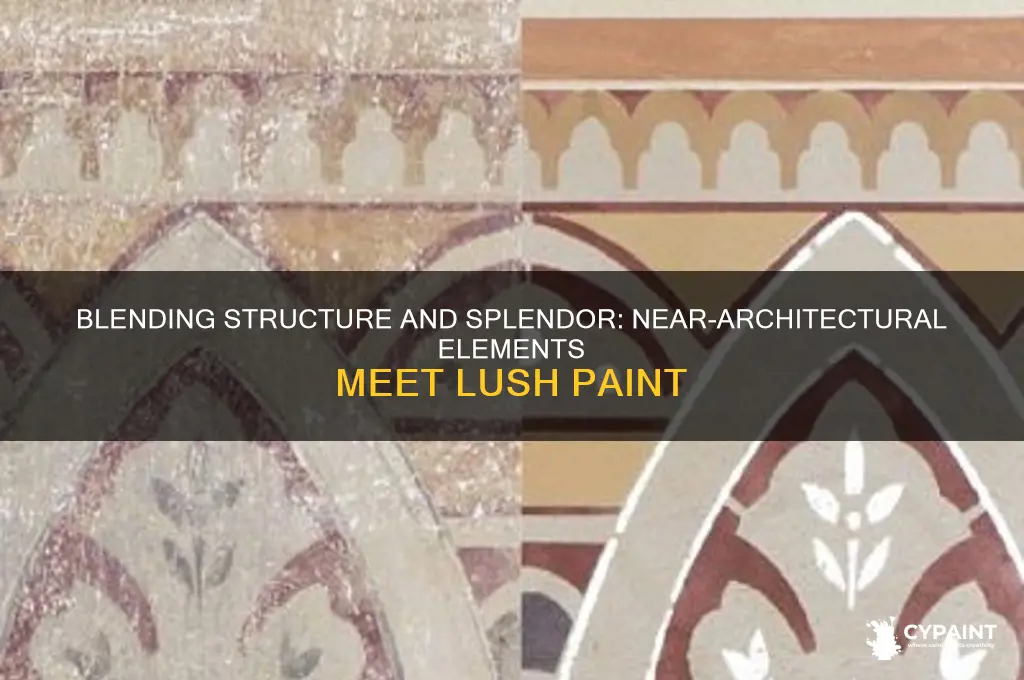 how do the near-architectural elements fit with the lush paint