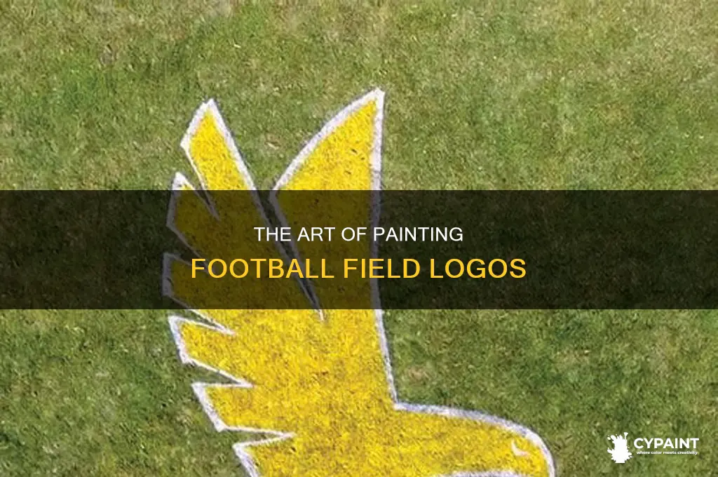how do they paint logos on football fields