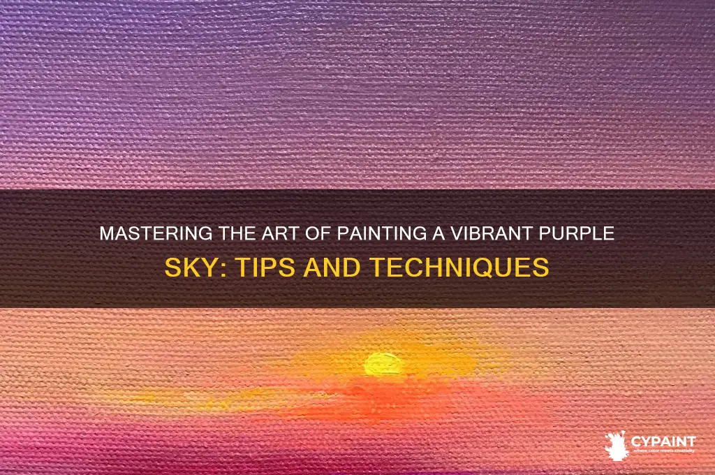 how do u paint a purple sky