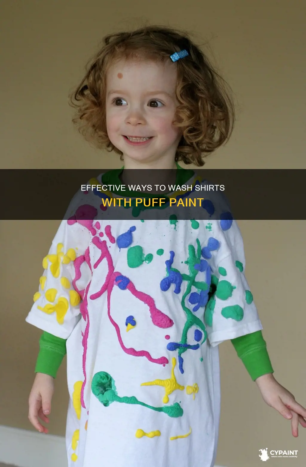 how do u wash a shirt with puff paint