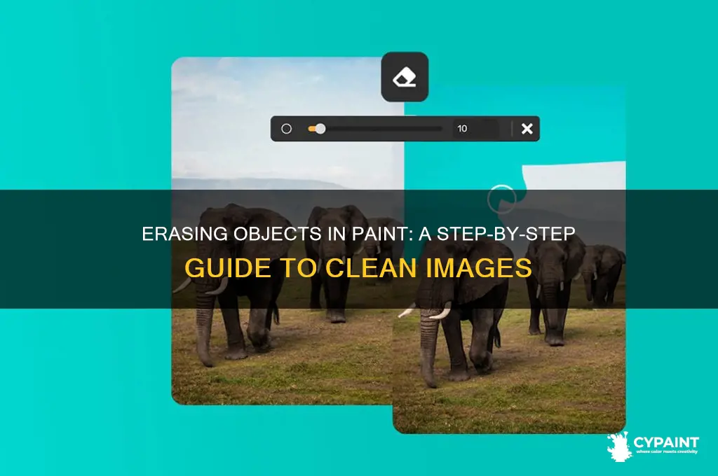how do we erase something from an image in paint