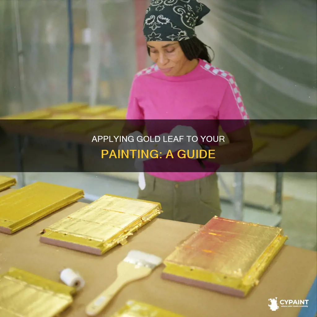 how do you apply gold leaf to a painting