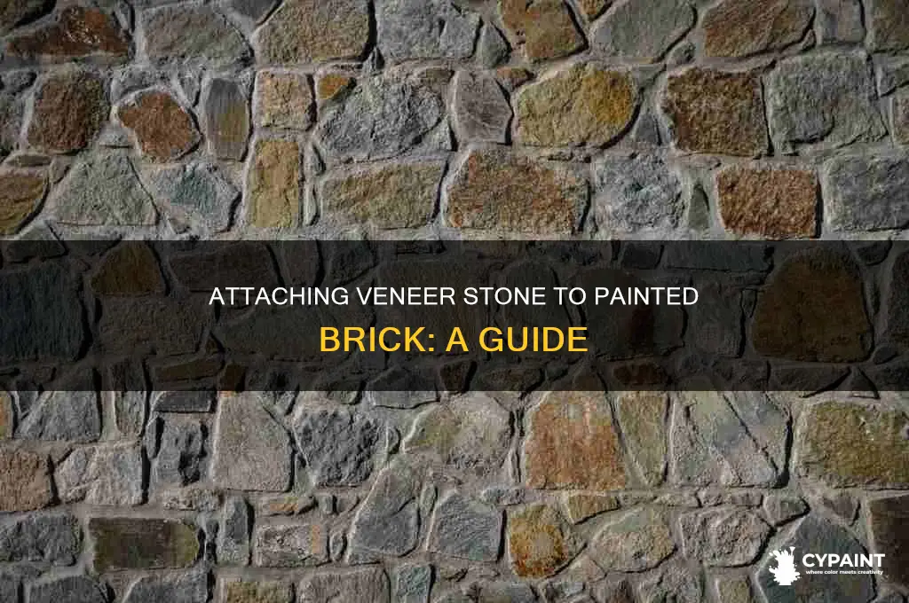 how do you attached veneer stone to painted brick