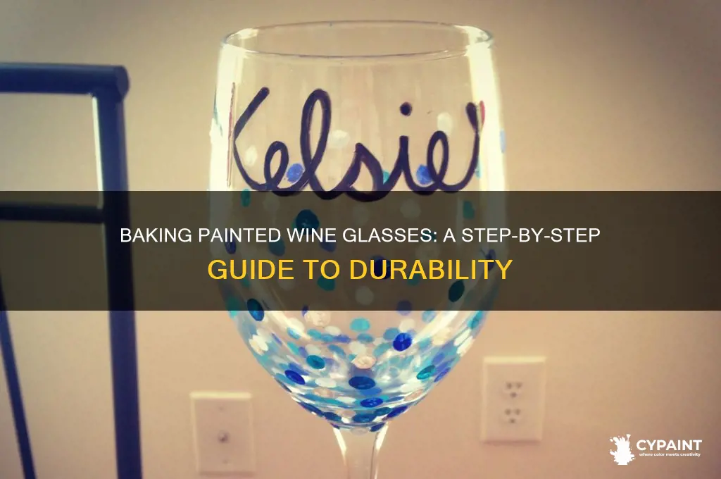 how do you bake painted wine glasses