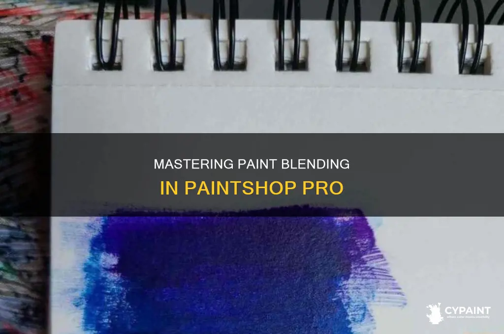 how do you blend paint in paintshop pro