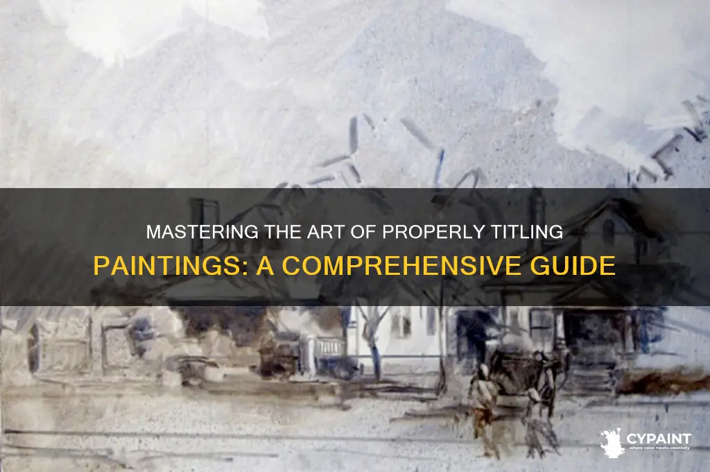 how do you correclty write painting names