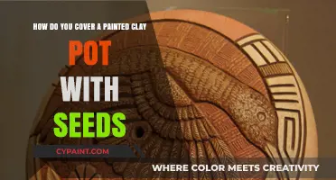 Creative Seed-Covered Clay Pot Craft: Transforming Painted Pots with Nature's Touch