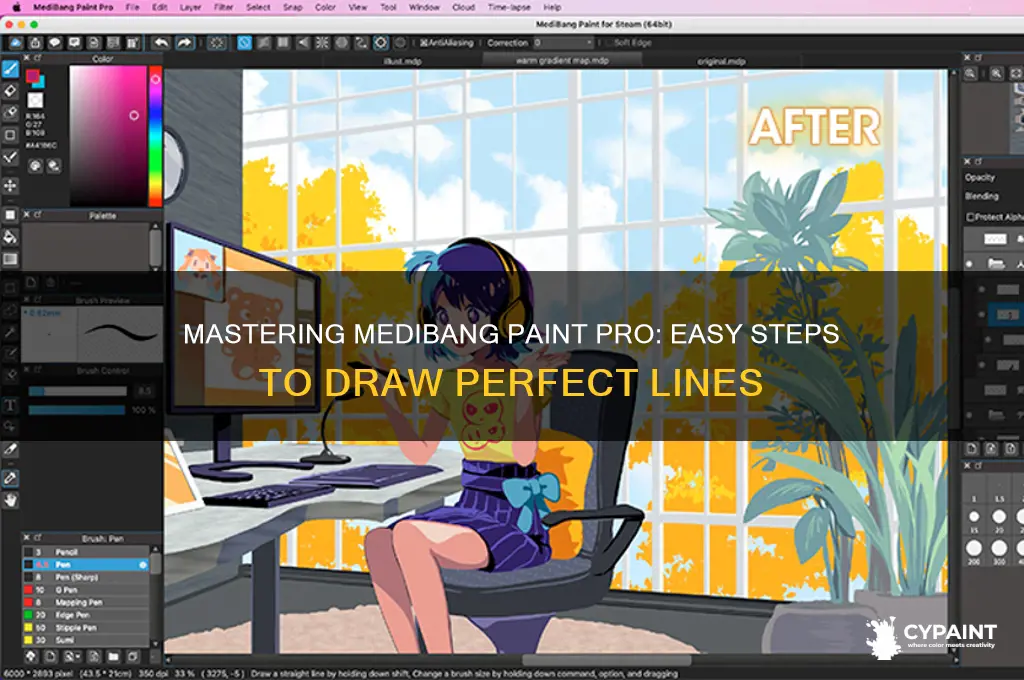 how do you create a line in medibang paint pro