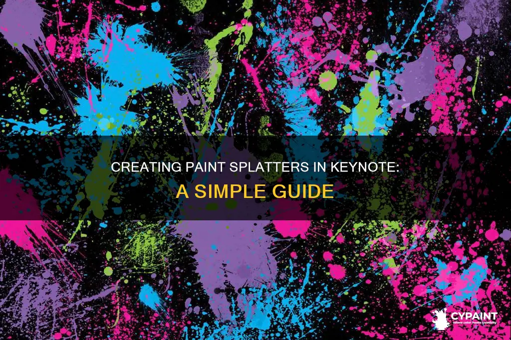 how do you create a paint splatter in keynote
