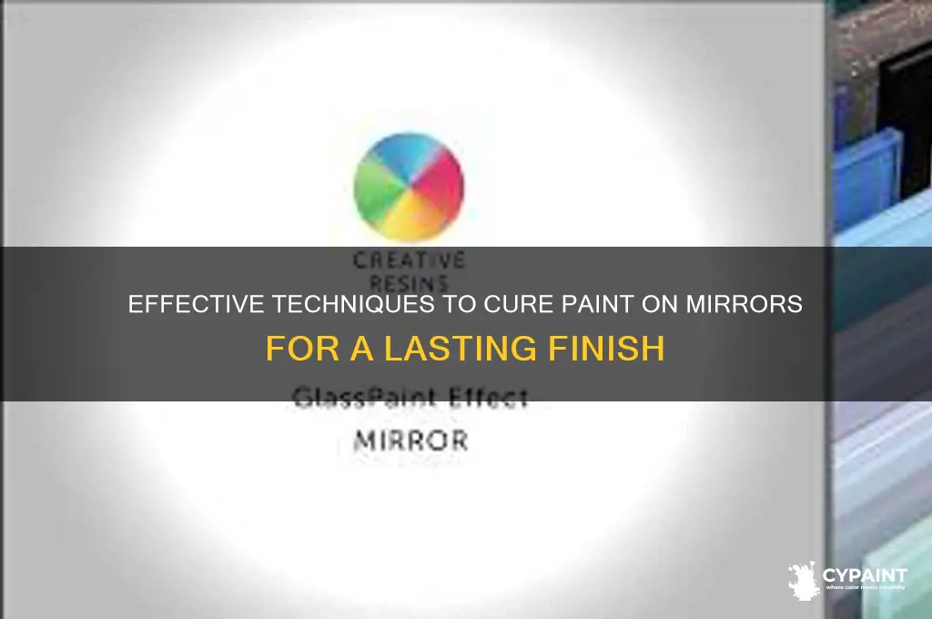how do you cure paint on mirror