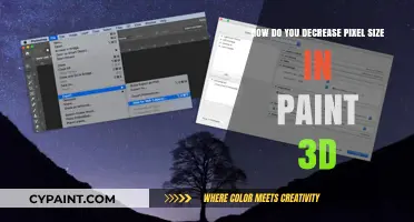Resizing Pixels in Paint 3D: Decreasing Pixel Size